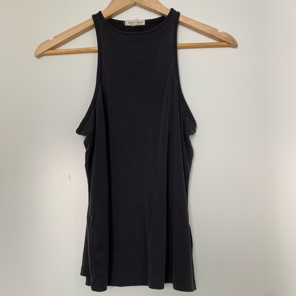 High neck racerback tank